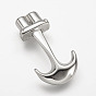 304 Stainless Steel Anchor Hook Clasps, For Leather Cord Bracelets Making