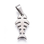 304 Stainless Steel Pendants, Fish Bone