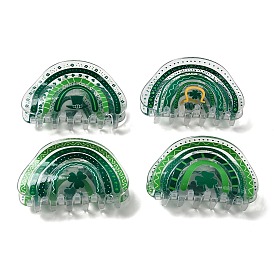 Saint Patrick's Day Acrylic Large Claw Hair Clips, for Women Girls Thick Hair
