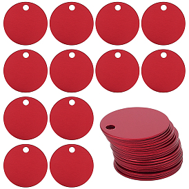 50шт. алюминиевые подвески, плоско-круглые