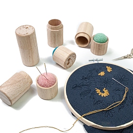 Iron Yarn Needles, Big Eye Blunt Needles, for Cross-Stitch, Knitting, Ribbon Embroidery, with Wood Box