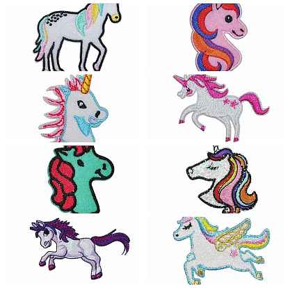 Computerized Embroidery Unicorn Iron on Cloth Patches, Chenille Appliques, Costume Accessories, Sewing Craft Decoration