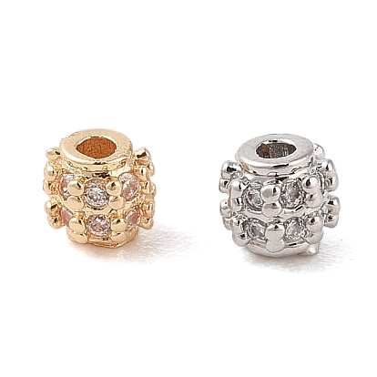 Латунные микропаве прозрачные кубики из циркония, колонка