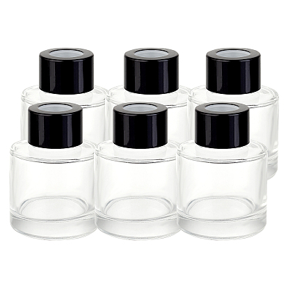 Glass Aromatherapy Subpackage Bottle, with Aluminium Oxide Cover & PP Plug, Plastic Funnel Hopper & Transfer Pipettes