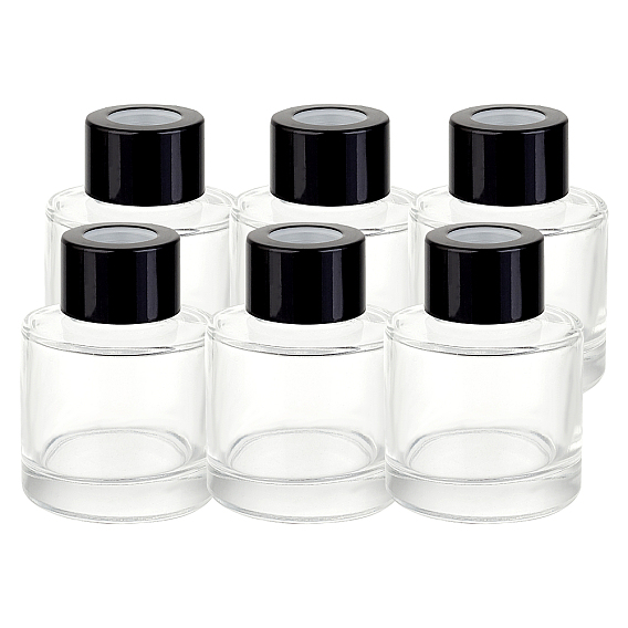 Glass Aromatherapy Subpackage Bottle, with Aluminium Oxide Cover & PP Plug, Plastic Funnel Hopper & Transfer Pipettes