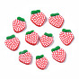 Handmade Polymer Clay Cabochons, Polymer Clay Slices for Resin Crafts & DIY Projects, Strawberry