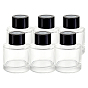 Glass Aromatherapy Subpackage Bottle, with Aluminium Oxide Cover & PP Plug, Plastic Funnel Hopper & Transfer Pipettes