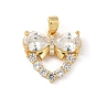 Латунные микро проложить кубического циркония подвески, подвески в виде сердца и банта