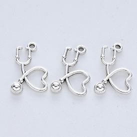 Сплавочные подвески тибетского стиля, без кадмия, без никеля и без свинца, стетоскоп