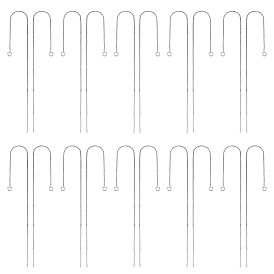 10пары латунных сережек-гвоздиков, с петлей, ушные резьбы, покрытие стойки и длительное покрытие, без кадмия, без никеля и без свинца