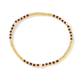 Stretch-Armbänder aus Glasperlen für Damen, Gold