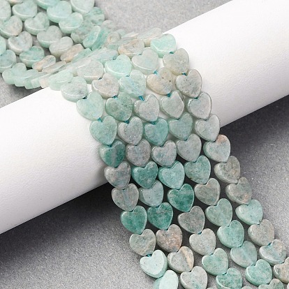 Природных амазонит бисер нитей, сердце