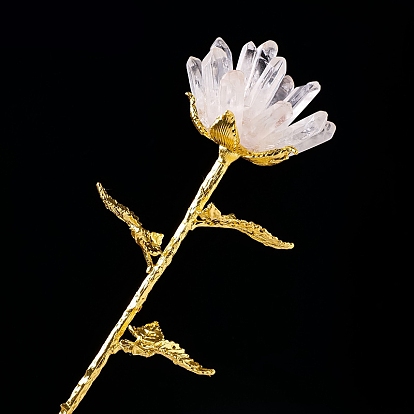 Природный кварц украшения кристалл дисплей, украшения для домашнего офиса, цветок