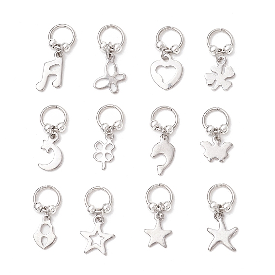 304 подвески из нержавеющей стали смешанной формы, с прыжковых колец