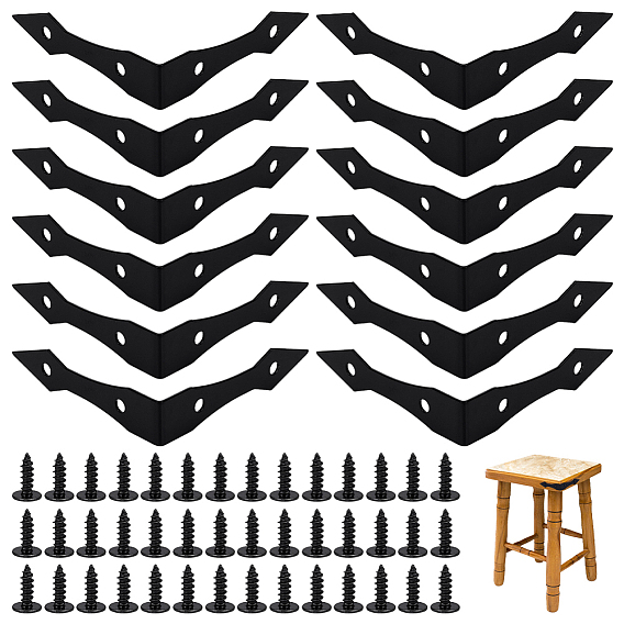 12шт. железный кронштейн для стрелы, л форма, с 48шт. железный винт