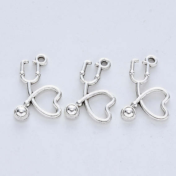 Сплавочные подвески тибетского стиля, без кадмия, без никеля и без свинца, стетоскоп