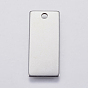 201 Stainless Steel Pendants, Rectangle, Stamping Blank Tag