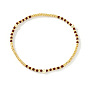 Bracelets extensibles en perles de verre pour femmes, or