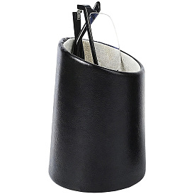 Brillenhalter aus PU-Leder, Säulenetuis für Brillen, Schmuck, Verzierungen