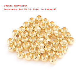 304 Stainless Steel Beads, Round, Ion Plating(IP)
