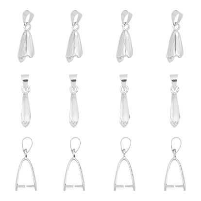 Brass Ice Pick Pinch Bails, Pendant Bails