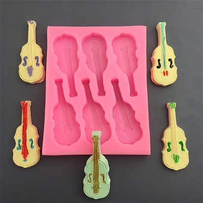 Moules d'affichage en silicone de qualité alimentaire pour violon, bricolage, moules de résine, outils de moule d'artisanat en argile