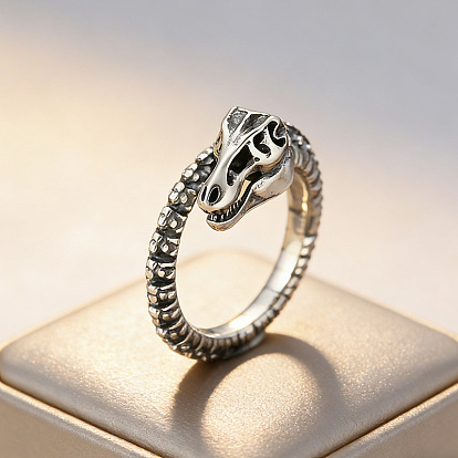 Латунные манжетные кольца для мужчин, дракон