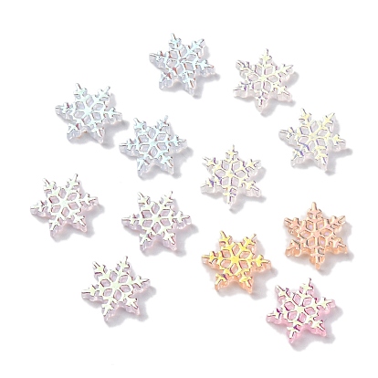 Светящиеся и гальванические смоляные декодированные кабошоны, снежинка, светится в темноте