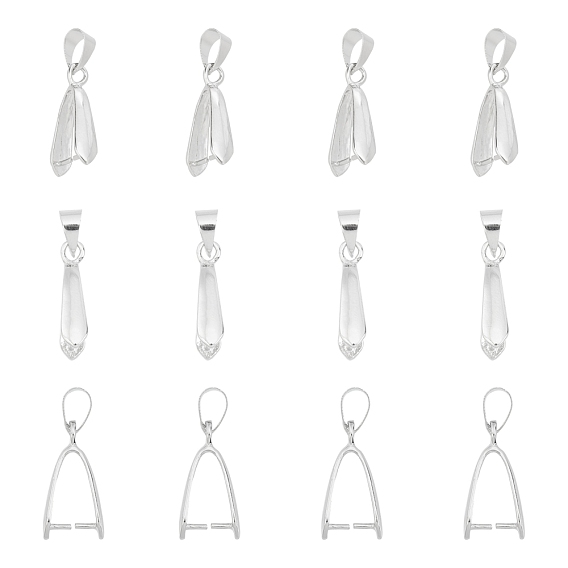 Brass Ice Pick Pinch Bails, Pendant Bails