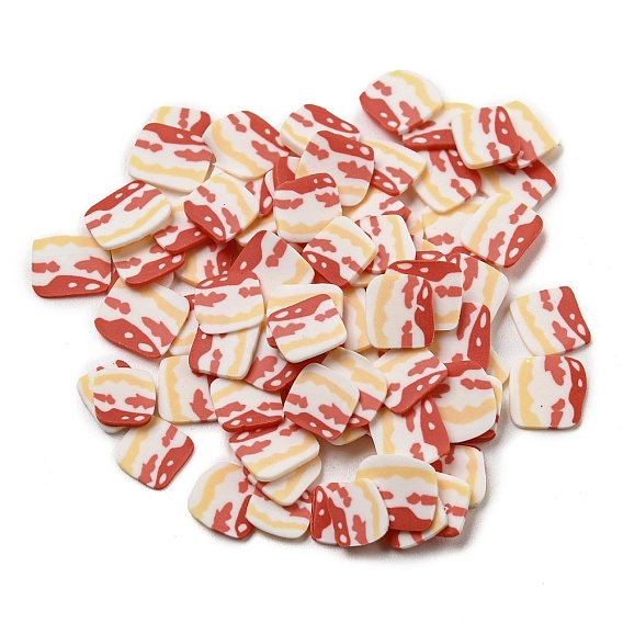 Handmade Polymer Clay Cabochons, Polymer Clay Slices for Nail Art & Phone Cases, Pork