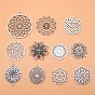 DIY Flower Tibetan Style Alloy Pendants and Connector Charms Making Finding Kits