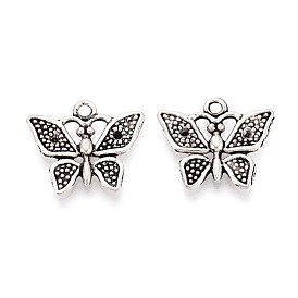 Сплавочные сеттинги для кулона (стразы), тибетский стиль, бабочка, без кадмия и без свинца