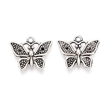 Сплавочные сеттинги для кулона (стразы), тибетский стиль, бабочка, без кадмия и без свинца