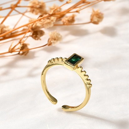 Прямоугольные латунные стеклянные манжеты для женщин, без кадмия и без свинца, долговечный, стойки покрытие