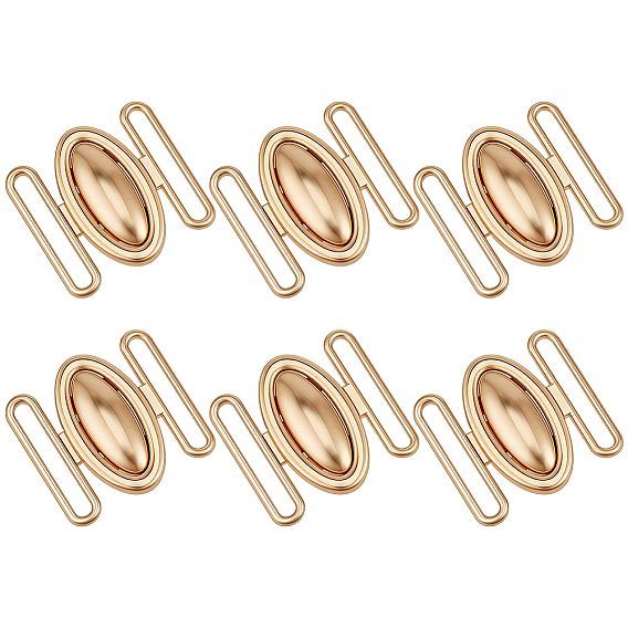 6 piezas de hebillas de cinturón de aleación, Para abrigos y chaquetas acolchadas de mujer
