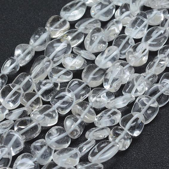 Natural Crystal Beads Strands, Tumbled Stone, Nuggets