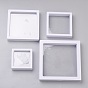 Square Transparent 3D Floating Frame Display, for Ring Necklace Bracelet Earring, Coin Display Stands, Aa Medallions