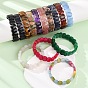 Эластичные браслеты из натуральных и синтетических бусин, унисекс., овальные