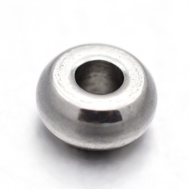 303 Stainless Steel Beads, Donut, 4x2mm, Hole: 1mm