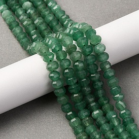 Естественный зеленый авантюрин бисер нитей, граненые, тыква