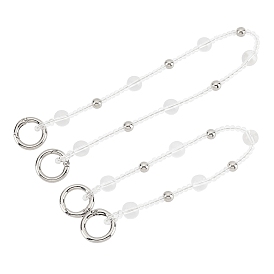 Acrylic Bag Handles, with  Zinc Alloy Spring Gate Rings, for Bag Straps Replacement Accessories