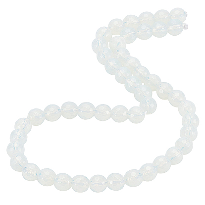 2 brins brins de perles d'opalite, ronde, facette