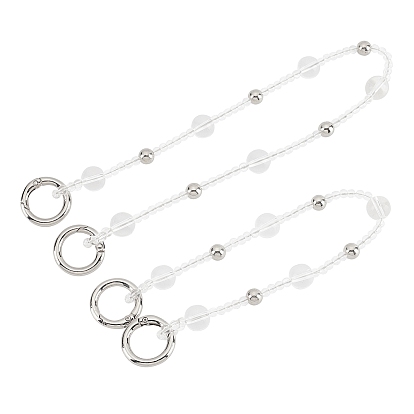 Asas de acrílico para bolsas, con anillos de resorte de aleación de zinc, para accesorios de reemplazo de correas de bolsa