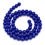 Lapis-lazuli synthétiques teints brins de perles rondes