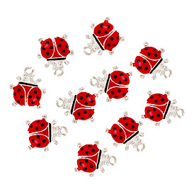 Подвески из эмали и сплава, божья коровка прелести