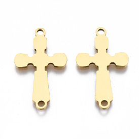 201 Stainless Steel Link Connectors, Laser Cut, Cross