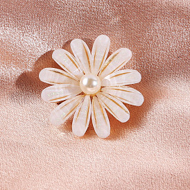 Broche exquise en alliage de fleurs pour filles et femmes