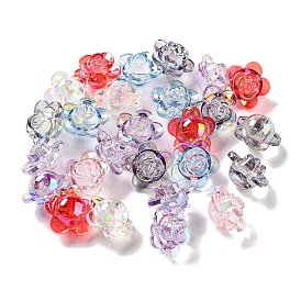 Transparent Acrylic Beads, Flower