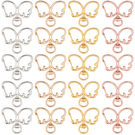 20 шт 4 цвета поворотные застежки из сплава, бабочка