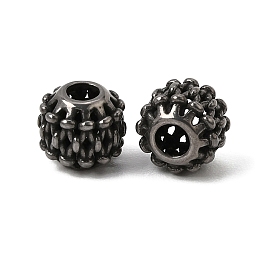 316 perles européennes chirurgicales en acier inoxydable, Perles avec un grand trou   , ronde